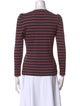 Veronica Beard Striped Crew Neck Top