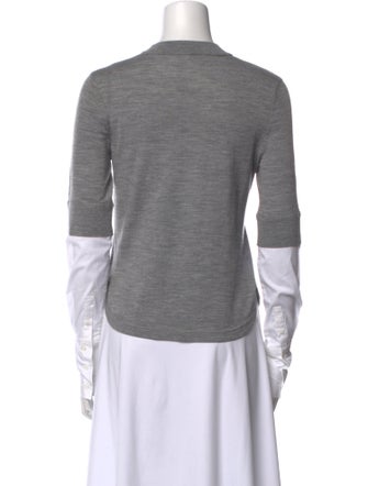 Veronica Beard Merino Wool Crew Neck Top