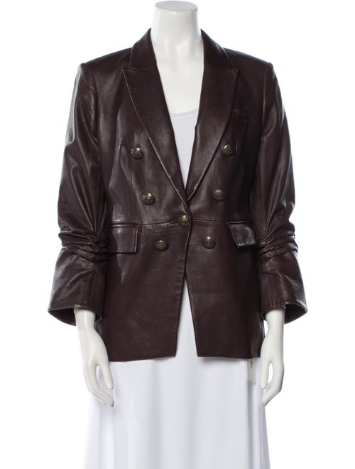 Veronica Beard Lamb Leather Blazer