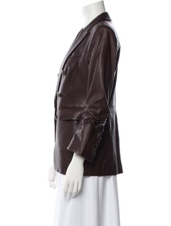 Veronica Beard Lamb Leather Blazer