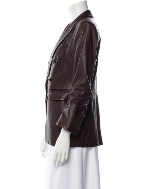 Veronica Beard Lamb Leather Blazer