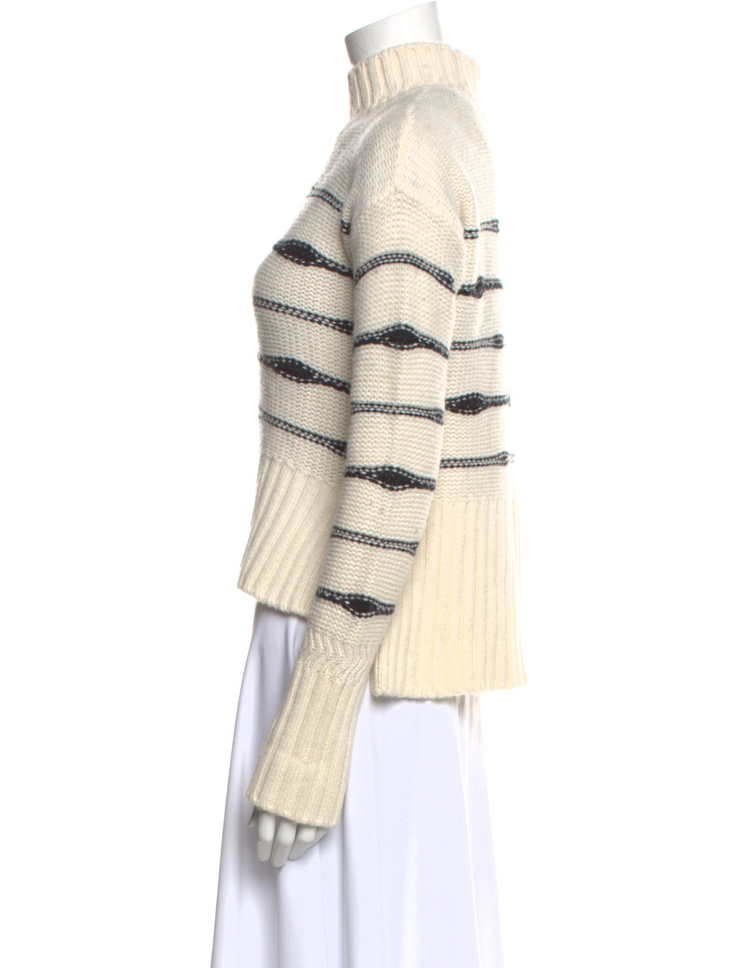 Veronica Beard Wool Striped Sweatshirt