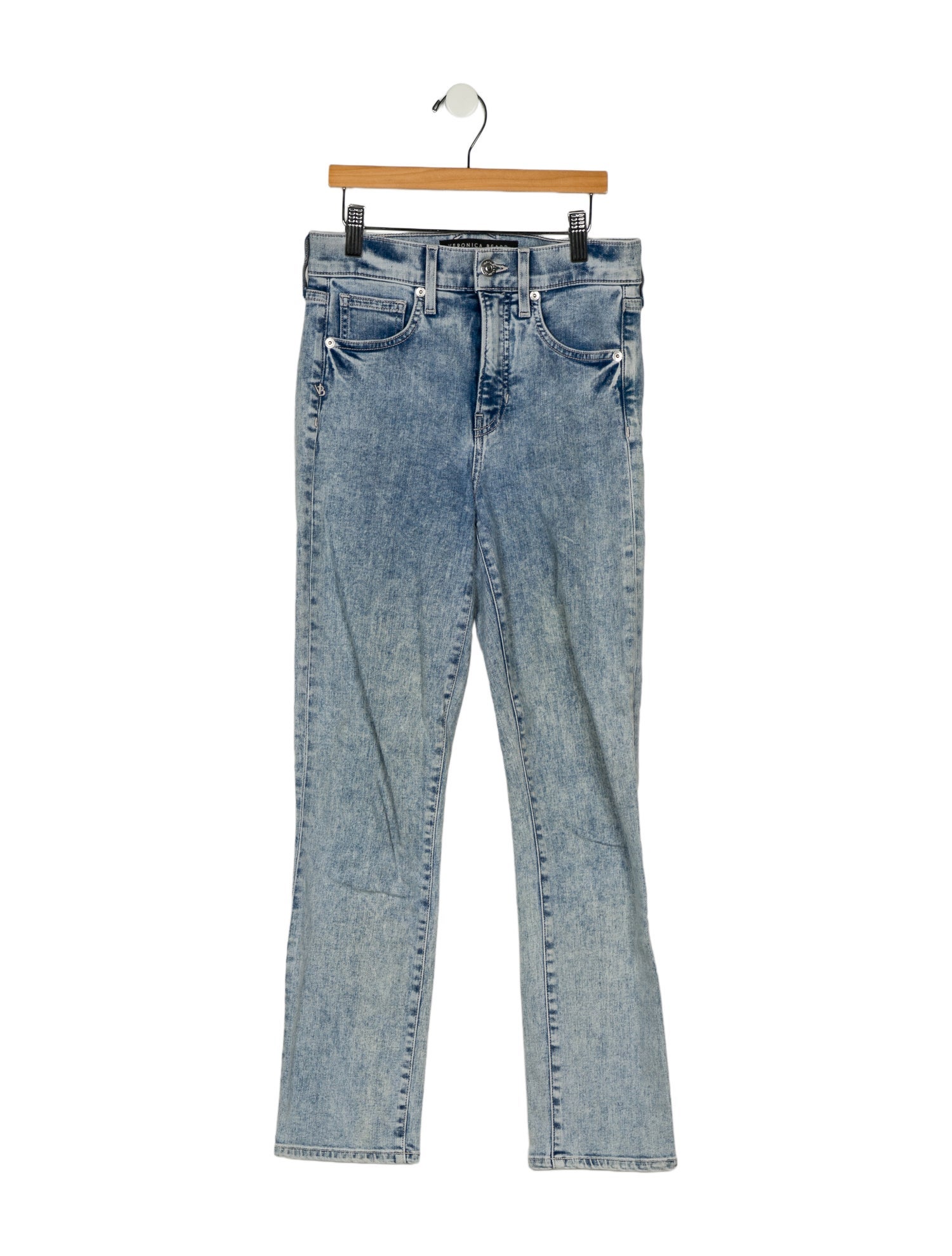 Veronica Beard Mid-Rise Straight Leg Jeans