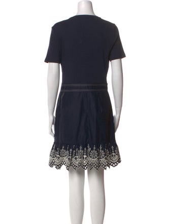 Veronica Beard Crew Neck Mini Dress