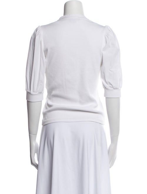 Veronica Beard V-Neck Three-Quarter Sleeve Polo