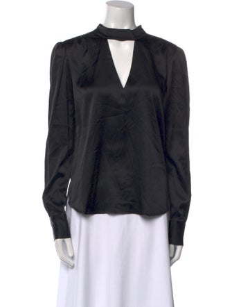 Veronica Beard Silk Mock Neck Blouse