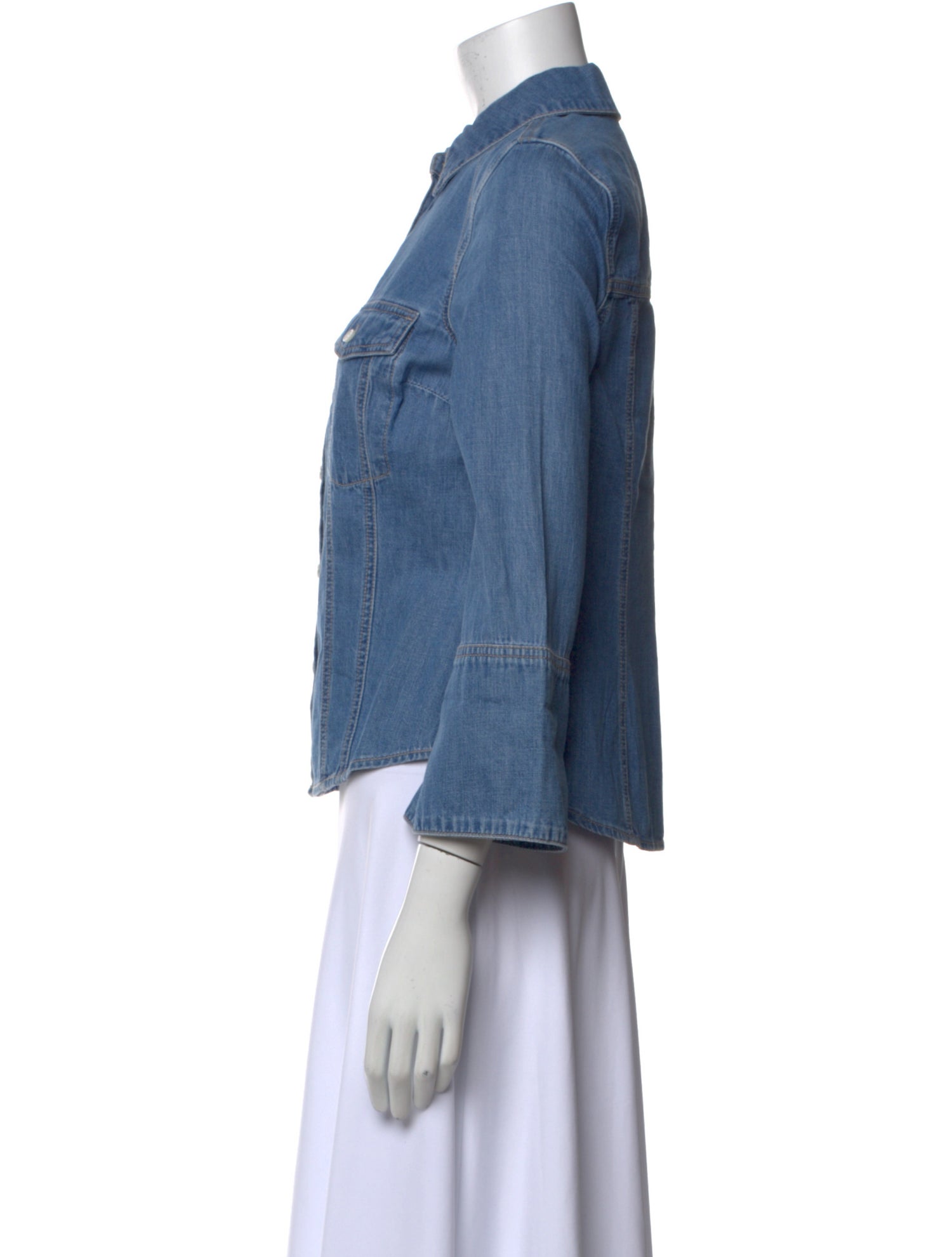 Veronica Beard Three-Quarter Sleeve Button-Up Top w/ Tags