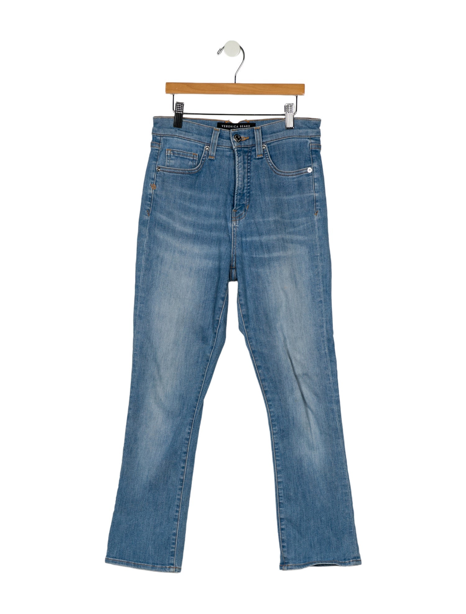 Veronica Beard Mid-Rise Straight Leg Jeans