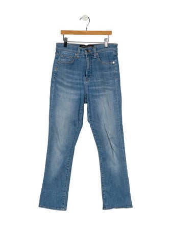Veronica Beard Mid-Rise Straight Leg Jeans