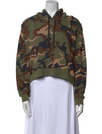 Veronica Beard Camouflage Print Mock Neck Sweatshirt