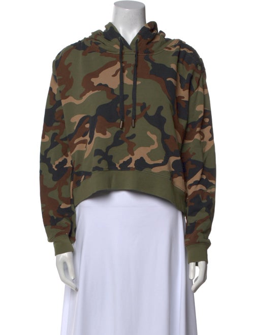 Veronica Beard Camouflage Print Mock Neck Sweatshirt