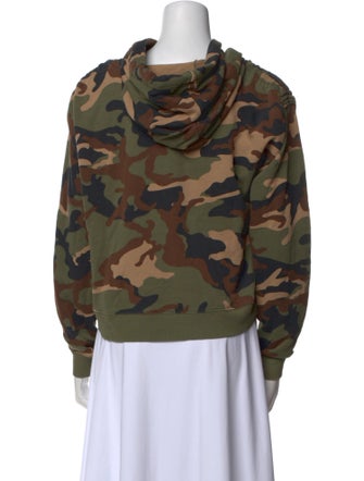 Veronica Beard Camouflage Print Mock Neck Sweatshirt