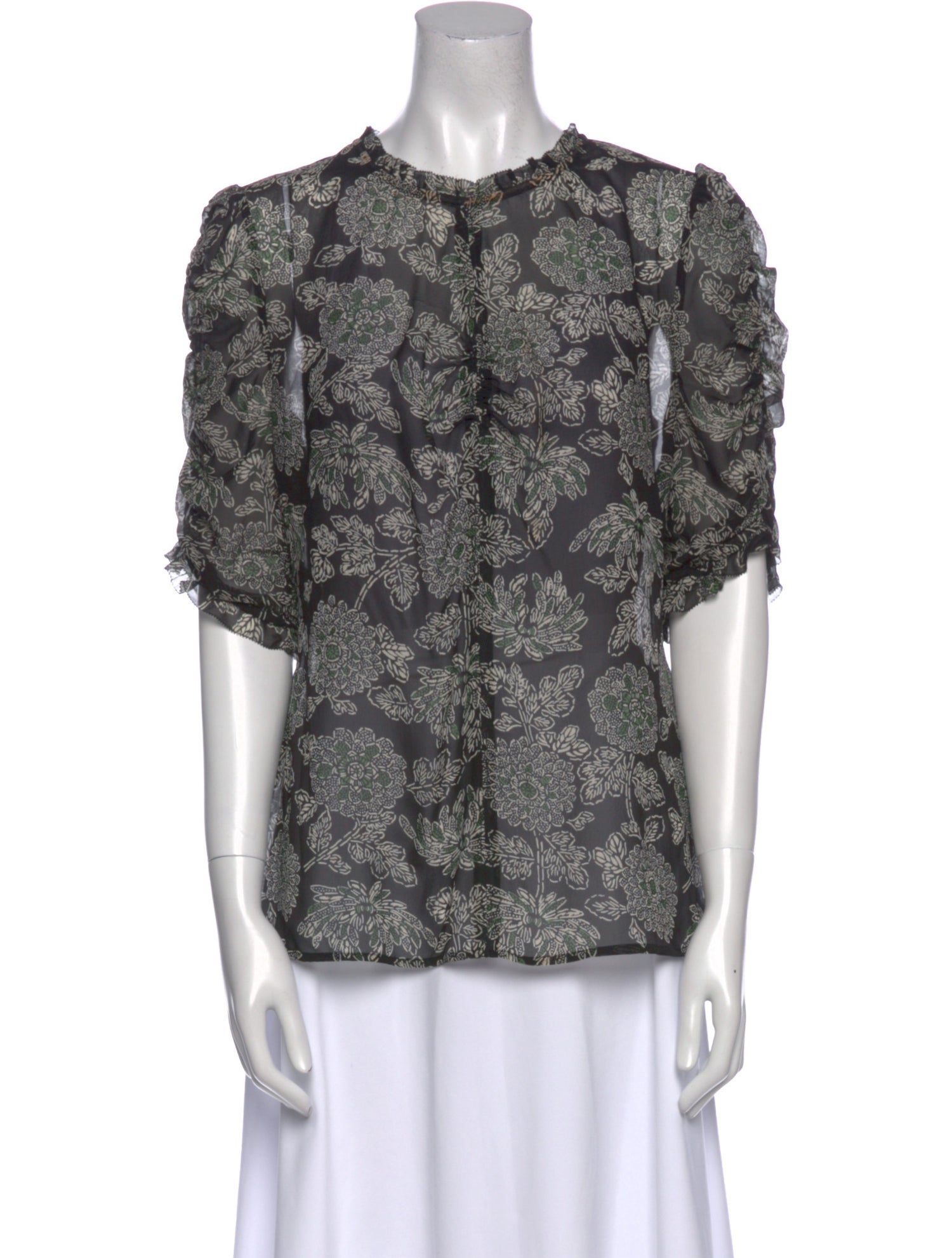 Veronica Beard Silk Floral Print Blouse