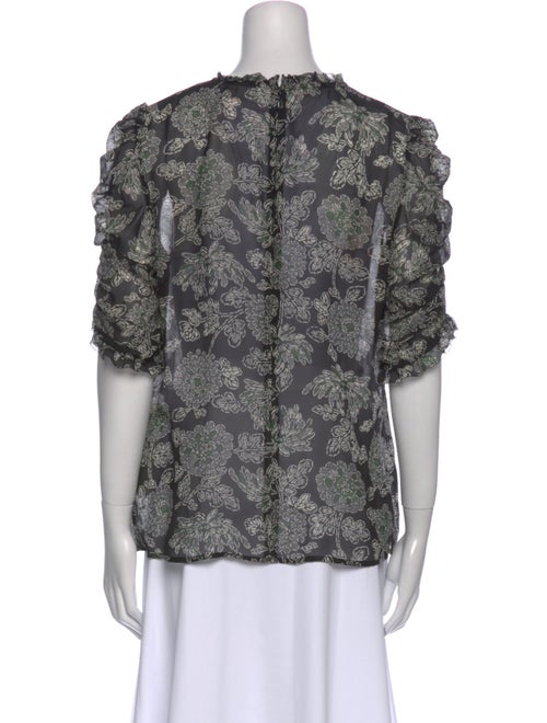 Veronica Beard Silk Floral Print Blouse