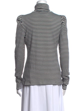 Veronica Beard Striped Turtleneck Top