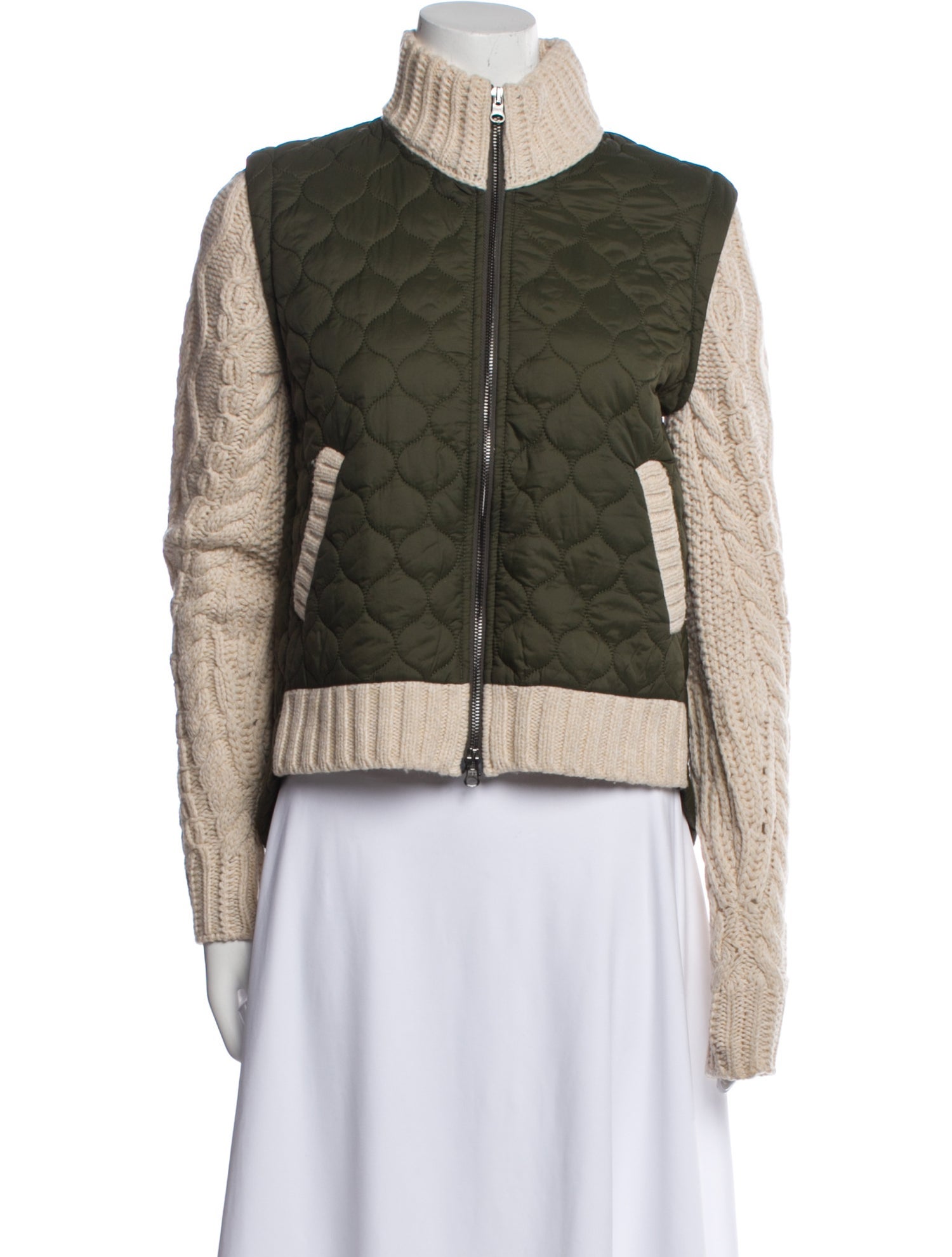 Veronica Beard Wool Colorblock Pattern Jacket