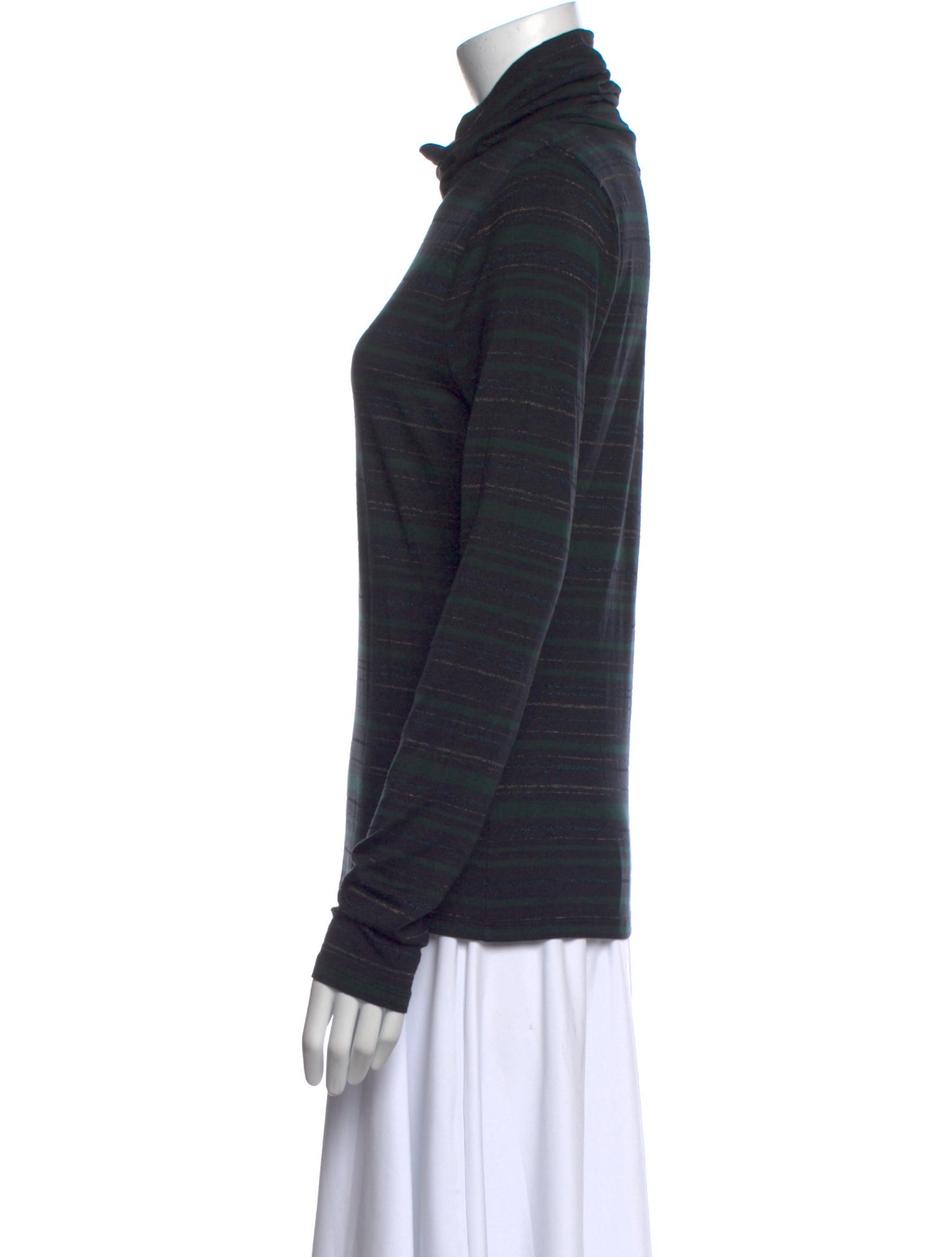 Veronica Beard Striped Turtleneck Sweatshirt