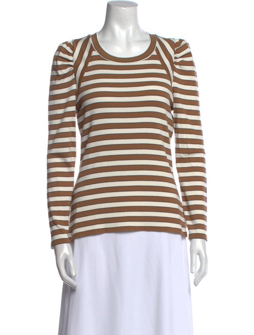 Veronica Beard Striped Crew Neck Top