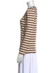 Veronica Beard Striped Crew Neck Top