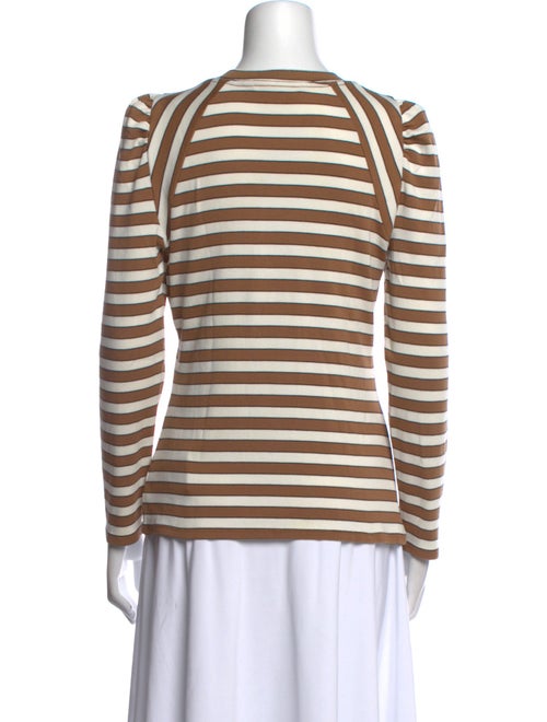 Veronica Beard Striped Crew Neck Top
