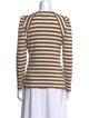 Veronica Beard Striped Crew Neck Top