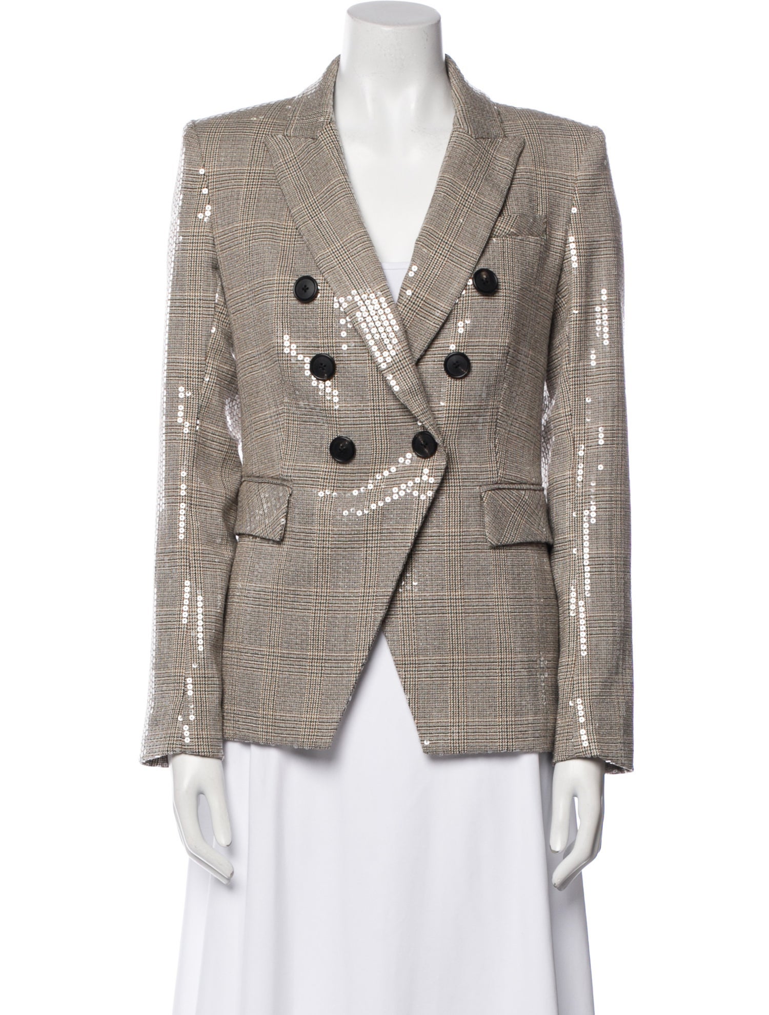 Veronica Beard Plaid Print Blazer