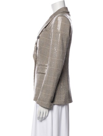 Veronica Beard Plaid Print Blazer