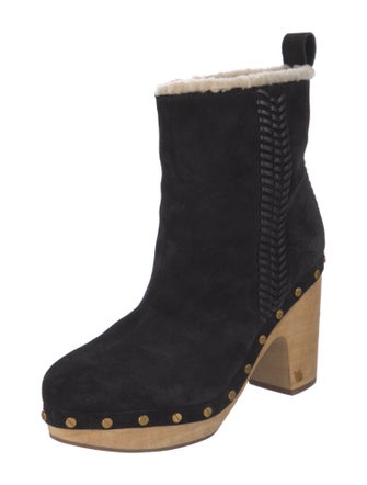 Veronica Beard Suede Studded Accents Boots