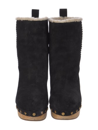 Veronica Beard Suede Studded Accents Boots