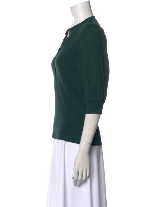 Veronica Beard V-Neck Three-Quarter Sleeve Top