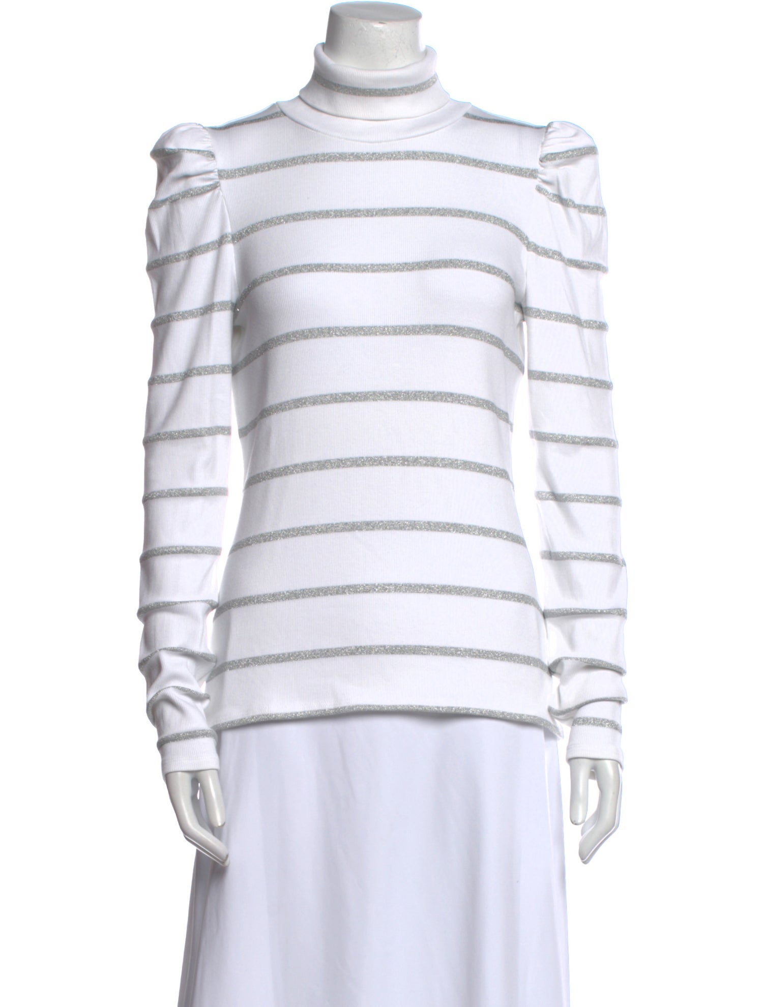 Veronica Beard Striped Turtleneck Top