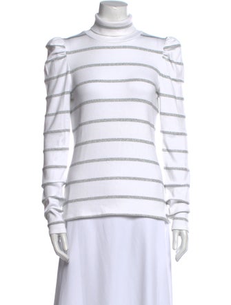 Veronica Beard Striped Turtleneck Top