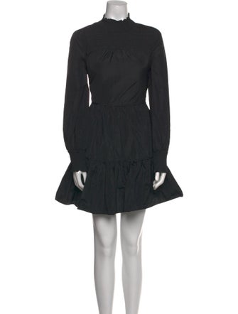 Veronica Beard Mock Neck Mini Dress