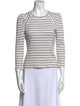 Veronica Beard Striped Crew Neck Top