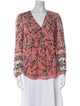 Veronica Beard Silk Floral Print Blouse