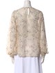 Veronica Beard Lace Pattern Crew Neck Blouse