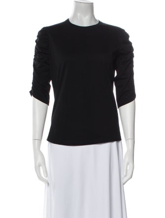 Veronica Beard Crew Neck Three-Quarter Sleeve Top