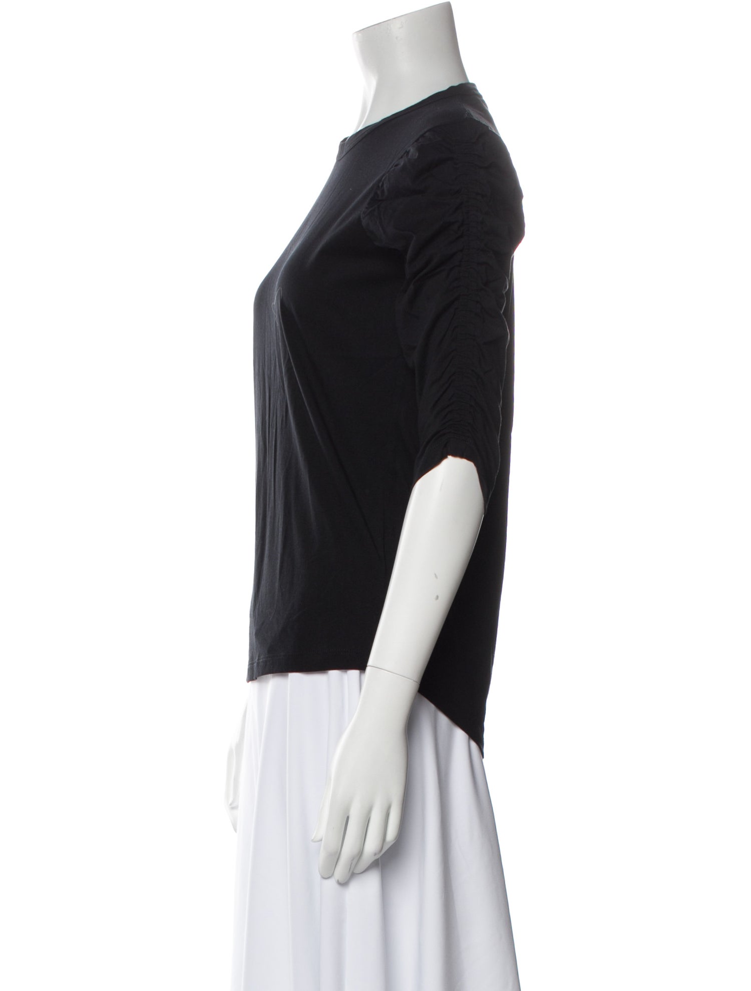 Veronica Beard Crew Neck Three-Quarter Sleeve Top