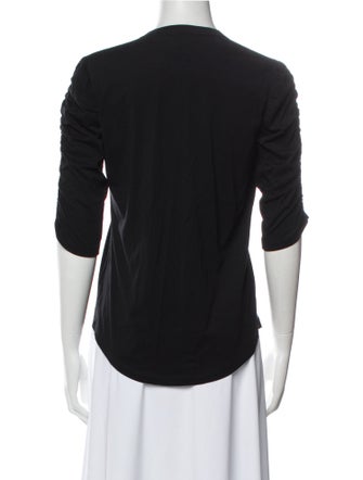 Veronica Beard Crew Neck Three-Quarter Sleeve Top