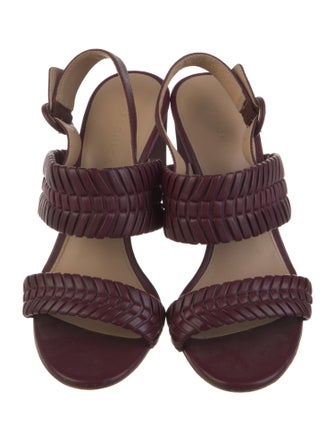 Veronica Beard Leather Slingback Sandals
