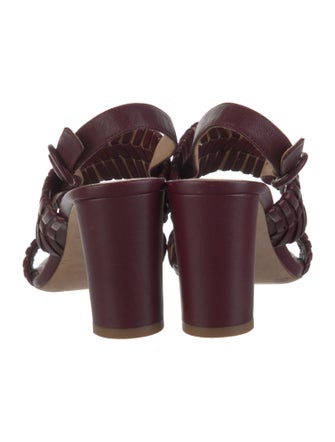 Veronica Beard Leather Slingback Sandals