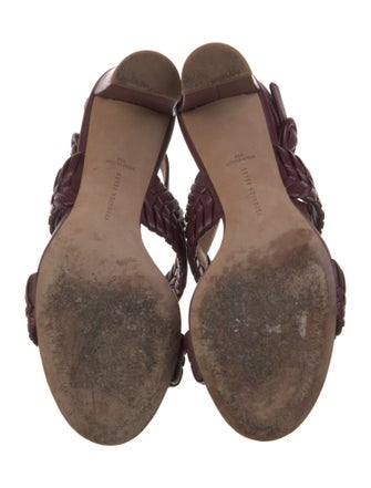 Veronica Beard Leather Slingback Sandals