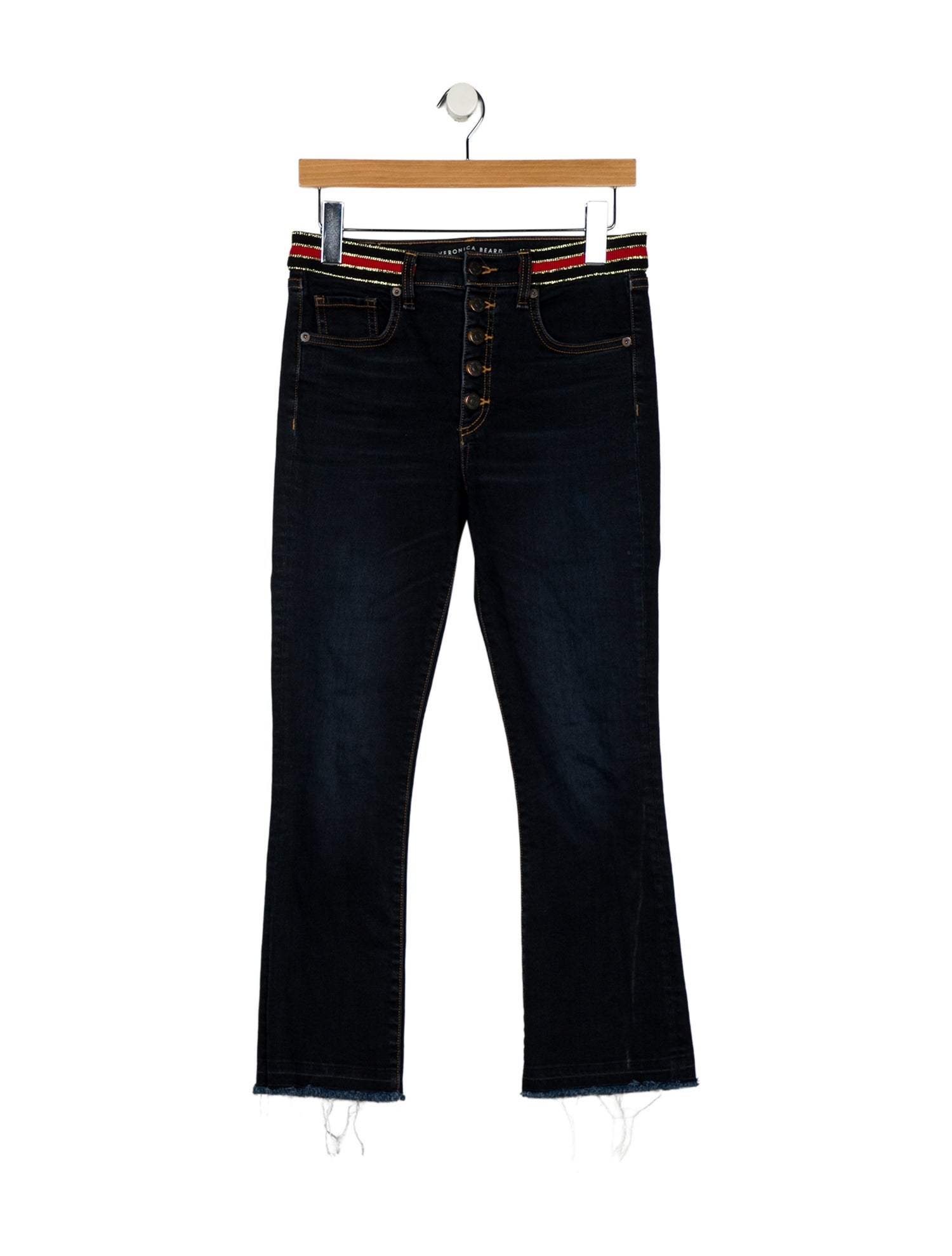 Veronica Beard Mid-Rise Straight Leg Jeans