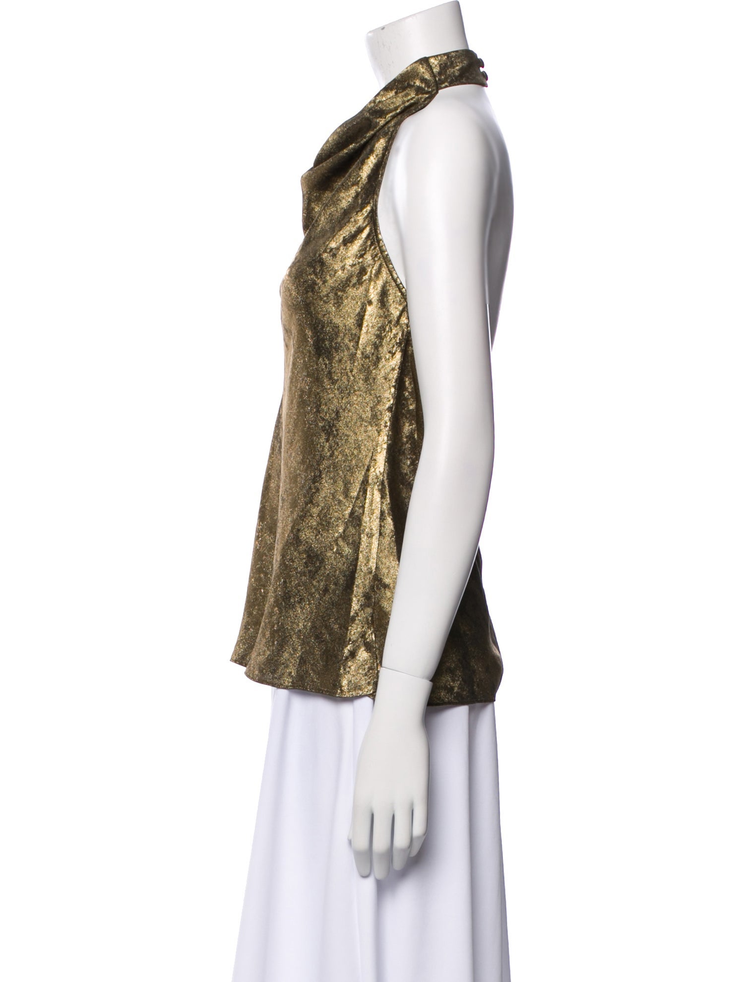 Veronica Beard Animal Print Cowl Neck Top