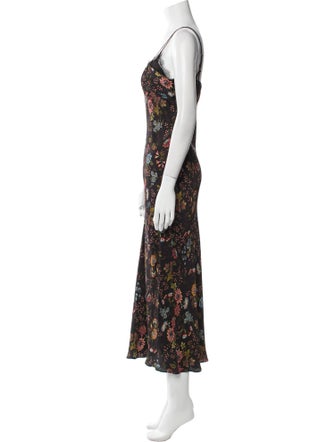 Veronica Beard Floral Print Long Dress