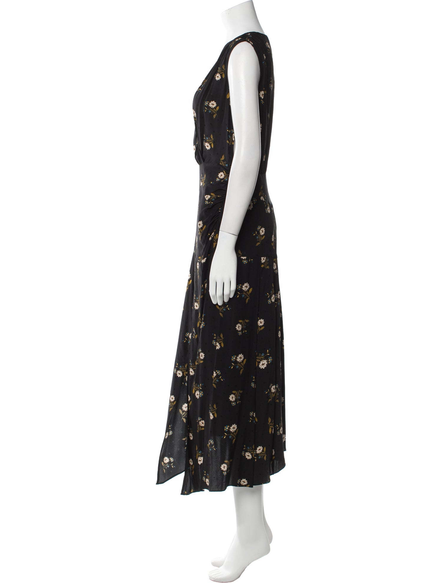 Veronica Beard Floral Print Long Dress