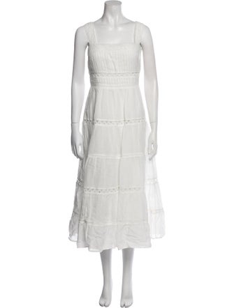 Veronica Beard Square Neckline Long Dress