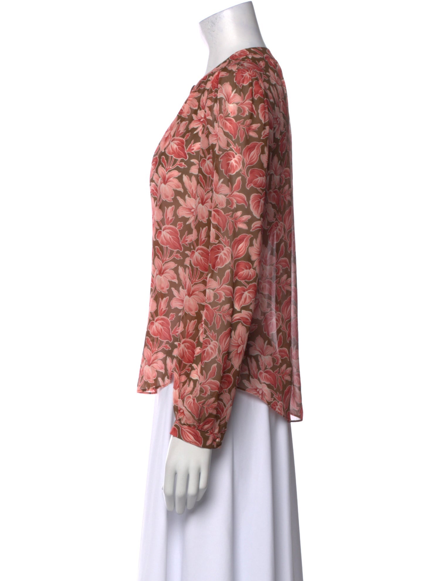 Veronica Beard Silk Floral Print Blouse