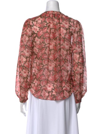 Veronica Beard Silk Floral Print Blouse