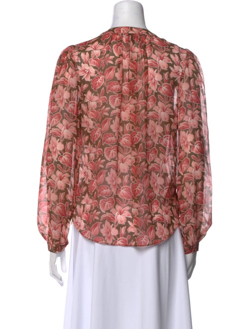 Veronica Beard Silk Floral Print Blouse